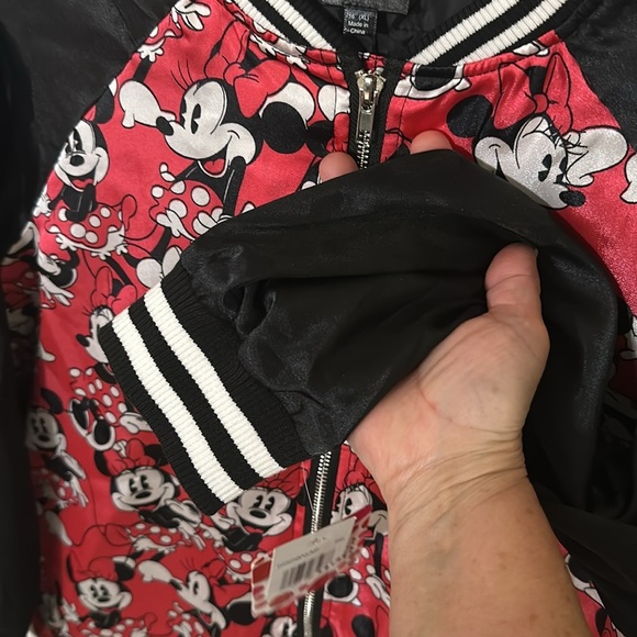 New! Disney Minnie Mouse Zip Up Lightweight Jacket sz XL (16) - Picture 8 of 12